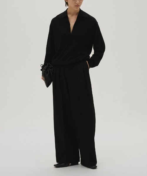 TODAYFUL（トゥデイフル）の「Tuck Wide Trousers 12610714（その他パンツ・レディース・ブラック/ブラウン/ライトグリーン・36/38）」の9枚目の写真
