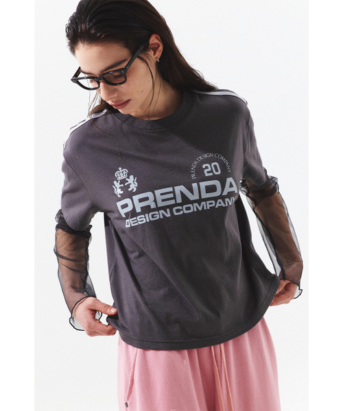 PRENDA(プレンダ)の「PDC UNIFORM SEE THROUGH LAYERED SLEEVE CHARCOAL(Tシャツ/カットソー・レディース・その他・FREE)」の1枚目の写真
