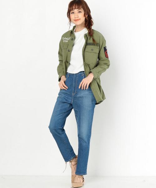 AVIREX(アヴィレックス)の「Another Edition×AVIREXミリタリーシャツ/AE×AVIREXミリタリーEMB◆(シャツ/ブラウス・レディース・ベージュ/オリーブ・フリー)」の12枚目の写真