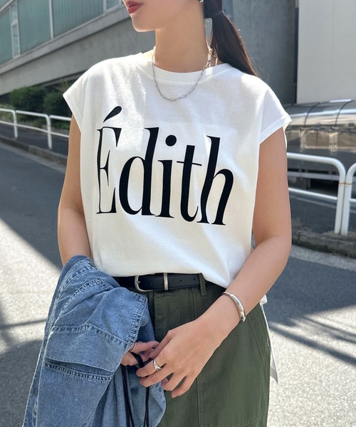 andme(アンドミー)の「汗染み防止ビッグロゴプリントTシャツ【フロッキー/メタリック】(Tシャツ/カットソー・レディース・ブラウン系その他/チャコールグレー×ブラック/グレー系その他/ホワイト×ブラック/ホワイト×シルバー・M)」の2枚目の写真