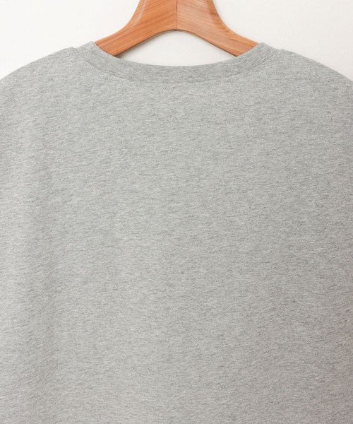 andme(アンドミー)の「汗染み防止ビッグロゴプリントTシャツ【フロッキー/メタリック】(Tシャツ/カットソー・レディース・ブラウン系その他/チャコールグレー×ブラック/グレー系その他/ホワイト×ブラック/ホワイト×シルバー・M)」の20枚目の写真