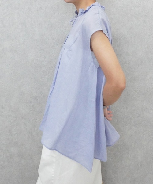 SELECT LEVERY(セレクトリベリー)の「コットンボイルシアーブラウス(シャツ/ブラウス・レディース・ブラック/オフホワイト/ライトブルー・FREE)」の18枚目の写真