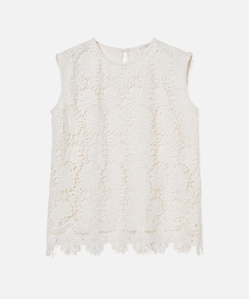 GLACIER lusso(グラシアルッソ)の「【美冷・接触冷感】フレンチレーストップス(Tシャツ/カットソー・レディース・ブラック/アイボリー・L/LL/M/S)」の17枚目の写真