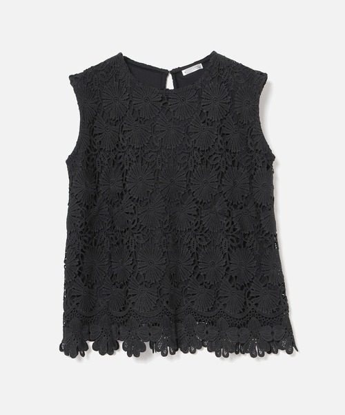 GLACIER lusso(グラシアルッソ)の「【美冷・接触冷感】フレンチレーストップス(Tシャツ/カットソー・レディース・ブラック/アイボリー・L/LL/M/S)」の19枚目の写真