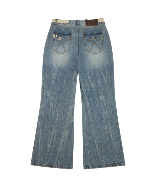AAKAM（アーカム）の「Double Pocket Taped Denim Pants (Sky Blue)（デニムパンツ・レディース・その他・2/1）」の3枚目の写真