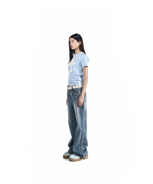 AAKAM（アーカム）の「Double Pocket Taped Denim Pants (Sky Blue)（デニムパンツ・レディース・その他・2/1）」の9枚目の写真