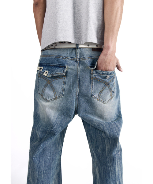 AAKAM（アーカム）の「Double Pocket Taped Denim Pants (Sky Blue)（デニムパンツ・レディース・その他・2/1）」の12枚目の写真