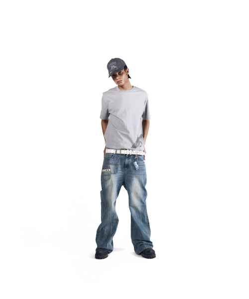 AAKAM（アーカム）の「Double Pocket Taped Denim Pants (Sky Blue)（デニムパンツ・レディース・その他・2/1）」の16枚目の写真