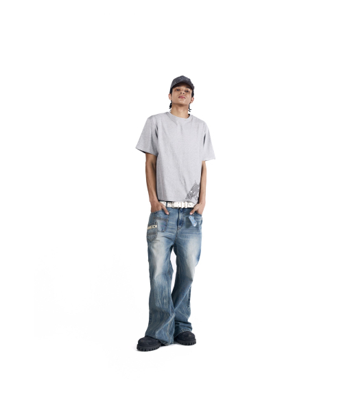 AAKAM（アーカム）の「Double Pocket Taped Denim Pants (Sky Blue)（デニムパンツ・レディース・その他・2/1）」の17枚目の写真
