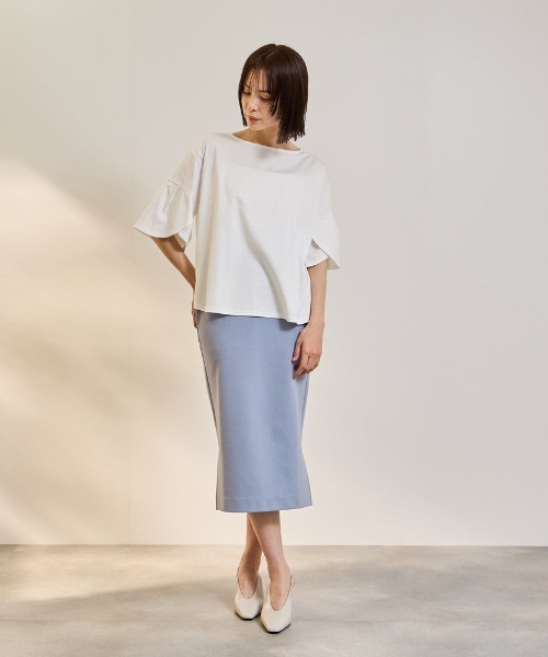ketty(ケティ)の「【涼。軽やかに。】デザイン袖Tシャツ(Tシャツ/カットソー・レディース・ブラック/オフホワイト/ライトグレー・M)」の12枚目の写真