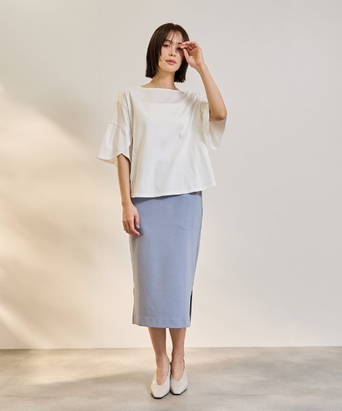 ketty(ケティ)の「【涼。軽やかに。】デザイン袖Tシャツ(Tシャツ/カットソー・レディース・ブラック/オフホワイト/ライトグレー・M)」の13枚目の写真