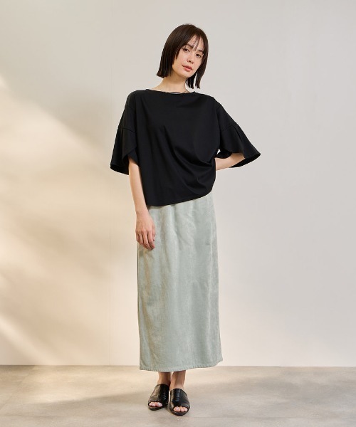 ketty(ケティ)の「【涼。軽やかに。】デザイン袖Tシャツ(Tシャツ/カットソー・レディース・ブラック/オフホワイト/ライトグレー・M)」の9枚目の写真
