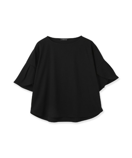 ketty(ケティ)の「【涼。軽やかに。】デザイン袖Tシャツ(Tシャツ/カットソー・レディース・ブラック/オフホワイト/ライトグレー・M)」の4枚目の写真