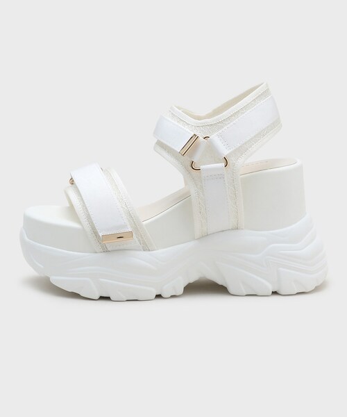 ESPERANZA（エスペランサ）の「【SPORTS SANDAL COLLECTION】厚底グリッターベルクロスポサン（サンダル・レディース・ブラック系2/ホワイト系3・LL/M/S/L）」の21枚目の写真