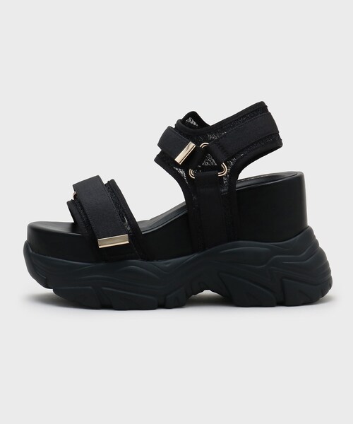 ESPERANZA（エスペランサ）の「【SPORTS SANDAL COLLECTION】厚底グリッターベルクロスポサン（サンダル・レディース・ブラック系2/ホワイト系3・LL/M/S/L）」の20枚目の写真