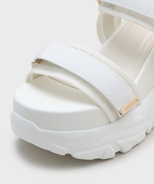 ESPERANZA（エスペランサ）の「【SPORTS SANDAL COLLECTION】厚底グリッターベルクロスポサン（サンダル・レディース・ブラック系2/ホワイト系3・LL/M/S/L）」の16枚目の写真
