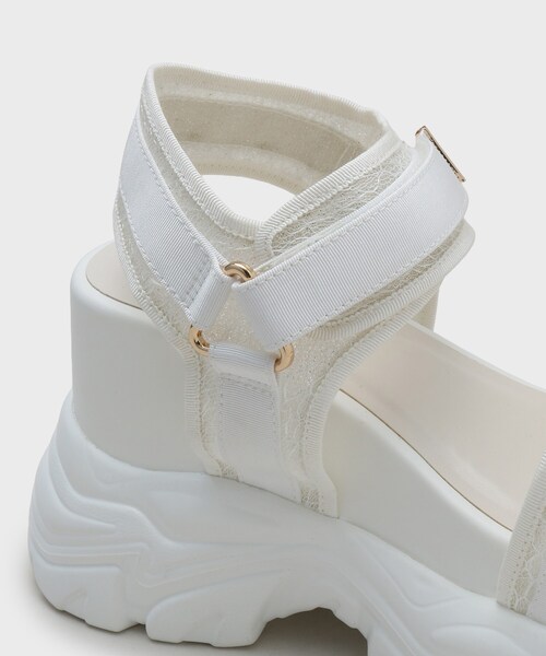 ESPERANZA（エスペランサ）の「【SPORTS SANDAL COLLECTION】厚底グリッターベルクロスポサン（サンダル・レディース・ブラック系2/ホワイト系3・LL/M/S/L）」の14枚目の写真