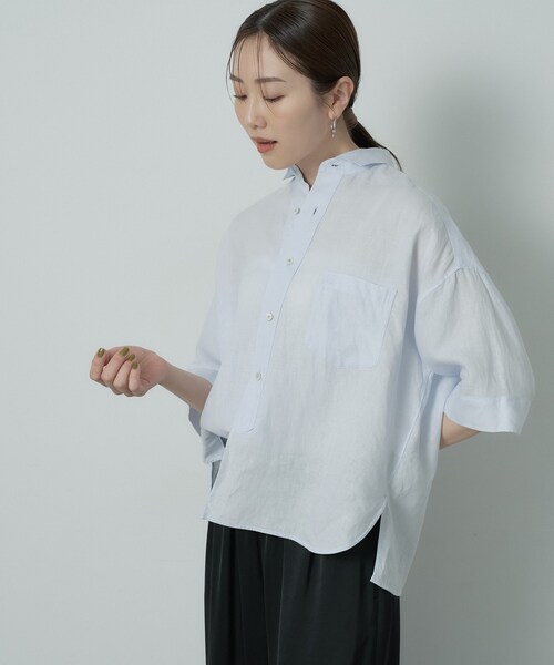 UNTITLED(アンタイトル)の「【TICCA】リネン半袖シャツ(シャツ/ブラウス・レディース・ベージュ・02)」の10枚目の写真