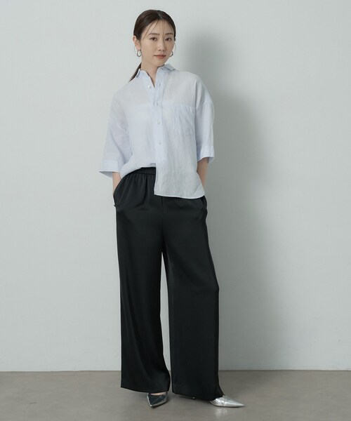 UNTITLED(アンタイトル)の「【TICCA】リネン半袖シャツ(シャツ/ブラウス・レディース・ベージュ・02)」の11枚目の写真