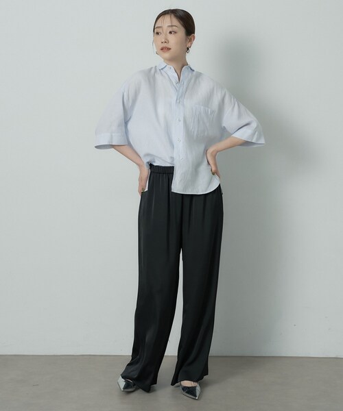 UNTITLED(アンタイトル)の「【TICCA】リネン半袖シャツ(シャツ/ブラウス・レディース・ベージュ・02)」の12枚目の写真
