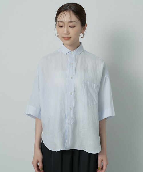 UNTITLED(アンタイトル)の「【TICCA】リネン半袖シャツ(シャツ/ブラウス・レディース・ベージュ・02)」の14枚目の写真