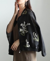 Sawa a la mode（サワアラモード）の「スズラン刺繍ジップアップシアーブルゾン（ブルゾン）」