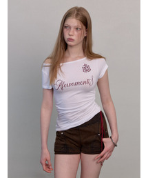 エンブレムストリングTシャツ ホワイト