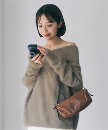 UR'S | オフショルダーシャギーニットトップス(ニット/セーター)