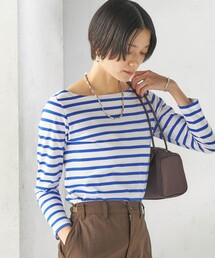 【SHIPS別注】Le minor: ボーダー ボートネック プルオーバー