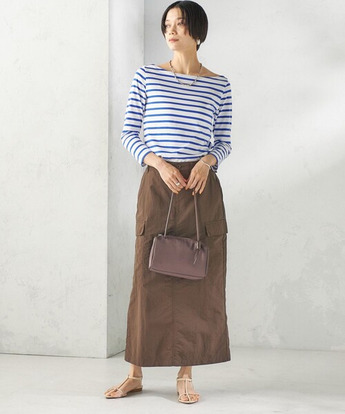 SHIPS（シップス）の「【SHIPS別注】Le minor: ボーダー ボートネック プルオーバー（Tシャツ/カットソー・レディース・イエロー/ブルー・ONE SIZE）」の12枚目の写真