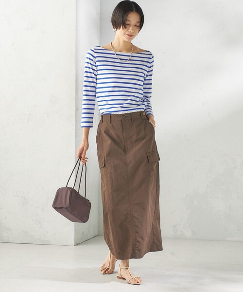 SHIPS（シップス）の「【SHIPS別注】Le minor: ボーダー ボートネック プルオーバー（Tシャツ/カットソー・レディース・イエロー/ブルー・ONE SIZE）」の15枚目の写真