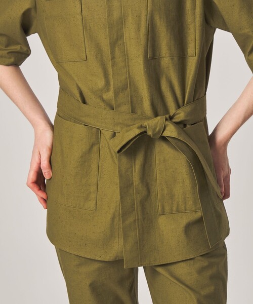 Steven Alan(スティーブンアラン)の「<Steven Alan>コットン サファリ シャツ(シャツ/ブラウス・レディース・ブラック/オリーブ・M/S)」の5枚目の写真