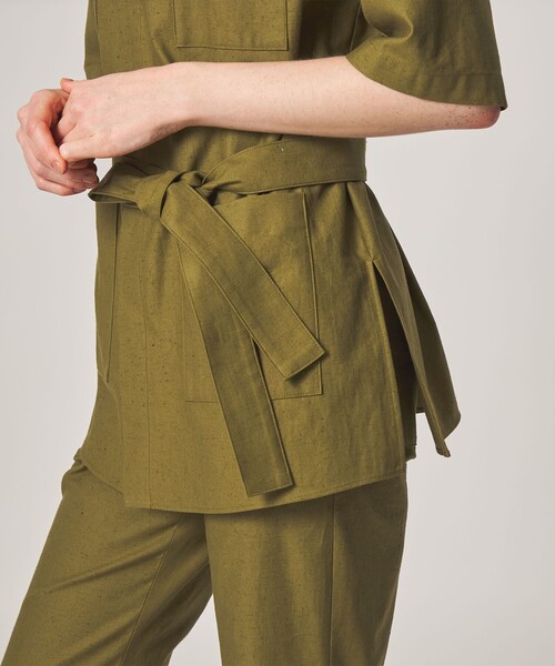 Steven Alan(スティーブンアラン)の「<Steven Alan>コットン サファリ シャツ(シャツ/ブラウス・レディース・ブラック/オリーブ・M/S)」の6枚目の写真
