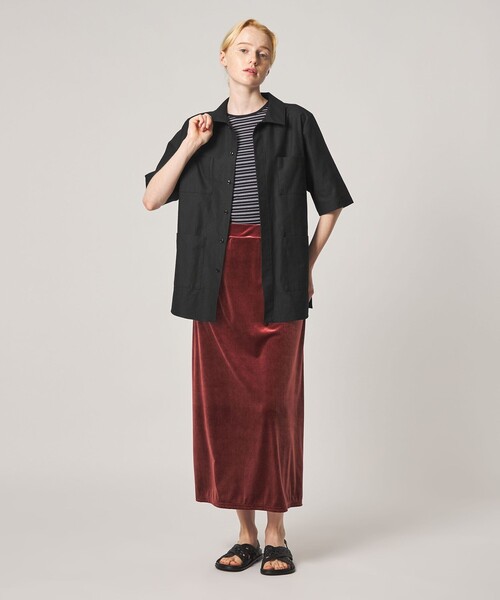 Steven Alan(スティーブンアラン)の「<Steven Alan>コットン サファリ シャツ(シャツ/ブラウス・レディース・ブラック/オリーブ・M/S)」の8枚目の写真
