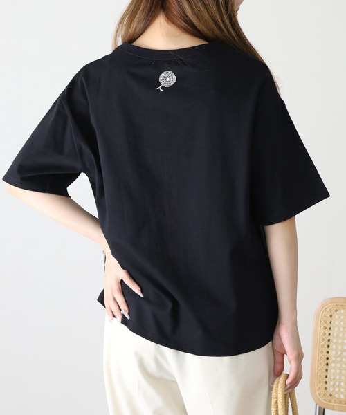 BARNDOOR(バーンドア)の「20/-天竺 フリル花Tシャツ 26SS 半袖(Tシャツ/カットソー・レディース・ブラック/杢グレー/オフホワイト・FREE)」の16枚目の写真