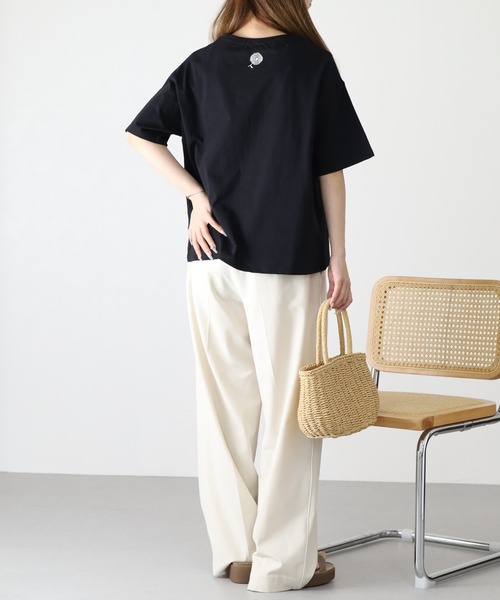 BARNDOOR(バーンドア)の「20/-天竺 フリル花Tシャツ 26SS 半袖(Tシャツ/カットソー・レディース・ブラック/杢グレー/オフホワイト・FREE)」の18枚目の写真
