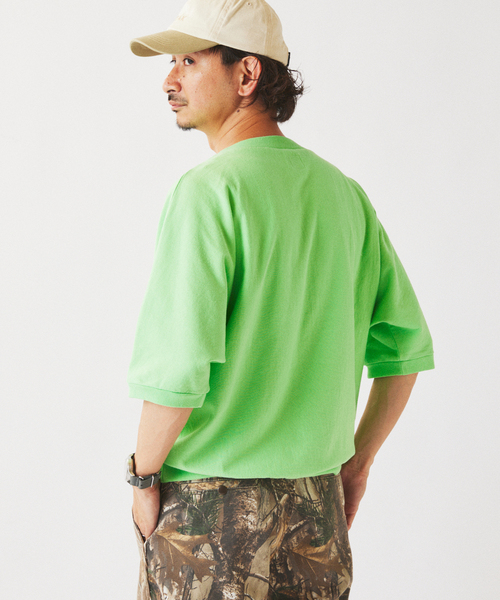 JOURNAL STANDARD relume(ジャーナルスタンダード レリューム)の「RIDING HIGH / ライディングハイ インレー 半袖スウェット Tシャツ(Tシャツ/カットソー・メンズ・SHERBET/パープル/ダークグリーン・LARGE/MEDIUM)」の10枚目の写真