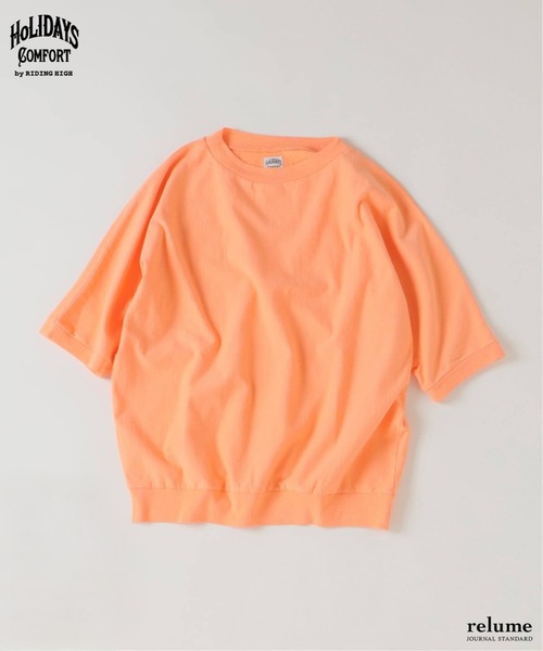 JOURNAL STANDARD relume(ジャーナルスタンダード レリューム)の「RIDING HIGH / ライディングハイ インレー 半袖スウェット Tシャツ(Tシャツ/カットソー・メンズ・SHERBET/パープル/ダークグリーン・LARGE/MEDIUM)」の1枚目の写真