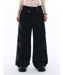 YEEL（ワイイーイーエル）の「YEEL SIDE CUBIC DENIM PANTS BLACK（デニムパンツ）」