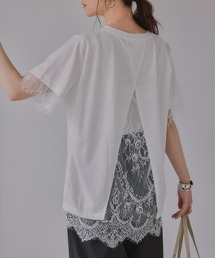 レース ドッキング Tシャツ