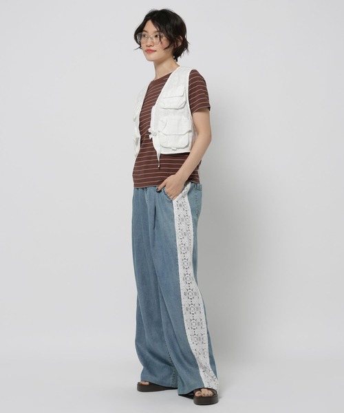 niko and...(ニコアンド)の「サイドレースデニムパンツ(デニムパンツ・レディース・インディゴブルー/グレー/ライトブルー・LARGE/MEDIUM)」の13枚目の写真