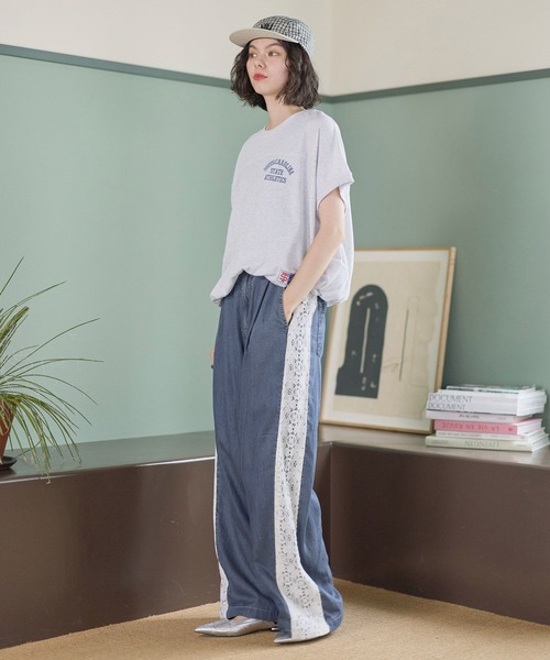 niko and...(ニコアンド)の「サイドレースデニムパンツ(デニムパンツ・レディース・インディゴブルー/グレー/ライトブルー・LARGE/MEDIUM)」の8枚目の写真