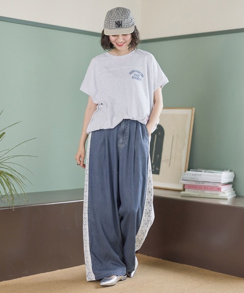niko and...(ニコアンド)の「サイドレースデニムパンツ(デニムパンツ・レディース・インディゴブルー/グレー/ライトブルー・LARGE/MEDIUM)」の9枚目の写真