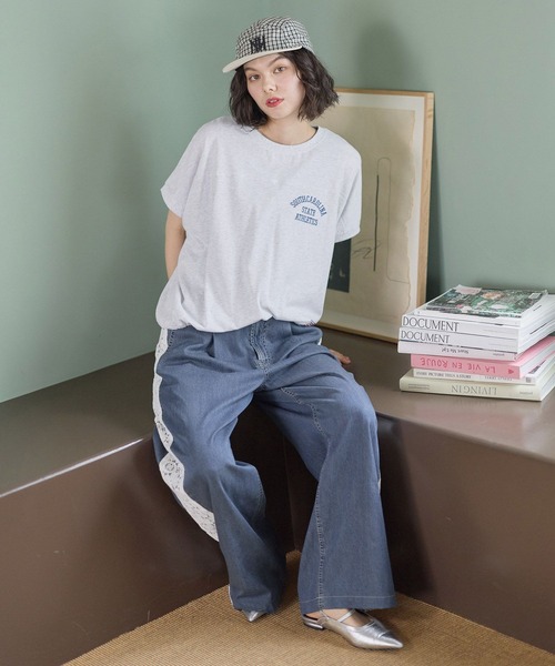 niko and...(ニコアンド)の「サイドレースデニムパンツ(デニムパンツ・レディース・インディゴブルー/グレー/ライトブルー・LARGE/MEDIUM)」の10枚目の写真