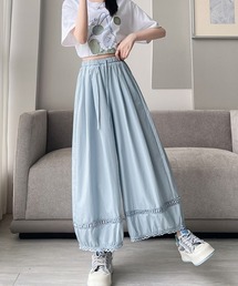 レースラインバルーンワイドパンツ