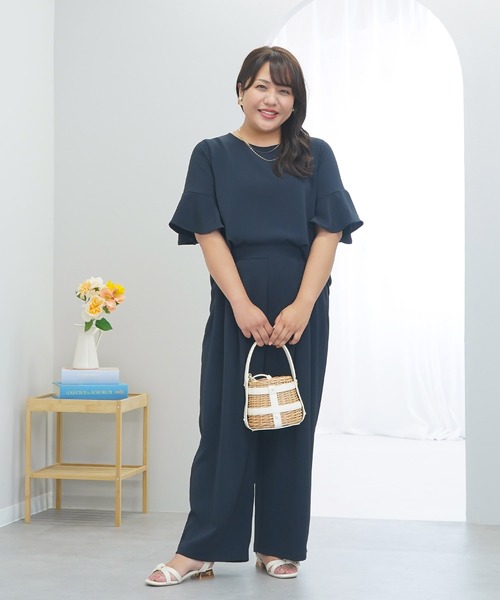 anyfee(エニフィー)の「【anyfee×HINAコラボ】サマラクすっきりフレアチューリップスリーブブラウス《大きいサイズ》(2026SS)(シャツ/ブラウス・レディース・ベージュ/ネイビー/アイボリー/チャコール・LL/3L/4L/5L)」の19枚目の写真