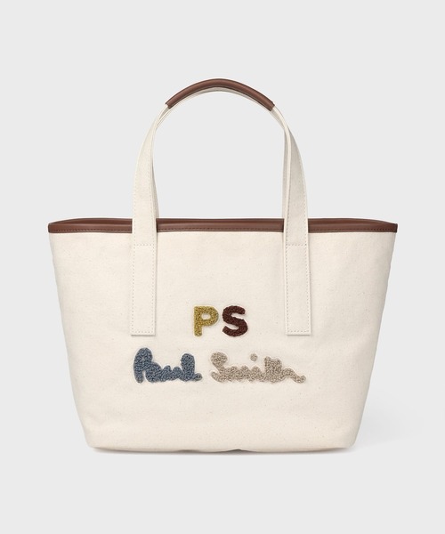 Paul Smith(ポールスミス)の「PSロゴエンブロイダリー ミニトートバッグ / 555436 WB250T(トートバッグ・レディース・アイボリー・FREE)」の1枚目の写真