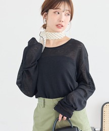 シアーワッフルプルオーバー