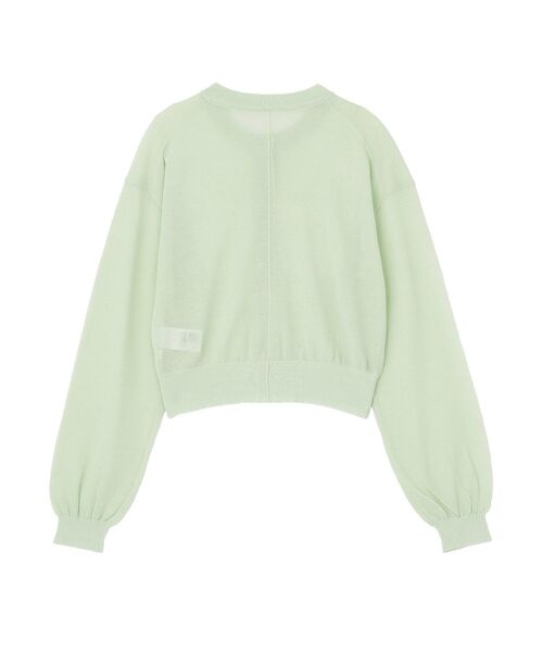 CRAFT STANDARD BOUTIQUE(クラフトスタンダードブティック)の「強撚シアークルーネックショート丈ニットカーディガン(カーディガン/ボレロ・レディース・グリーン/パープル/ブラック・FREE)」の16枚目の写真