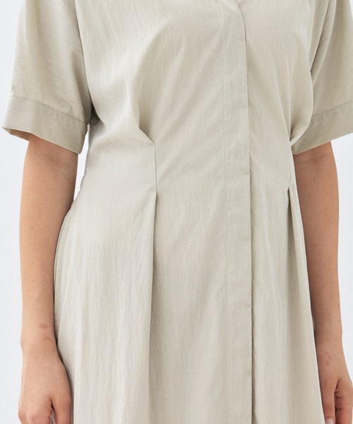 PUBLIC TOKYO（パブリックトウキョウ）の「タックスリーブシャツワンピ（Tシャツ/カットソー・レディース・アイボリー・1）」の8枚目の写真